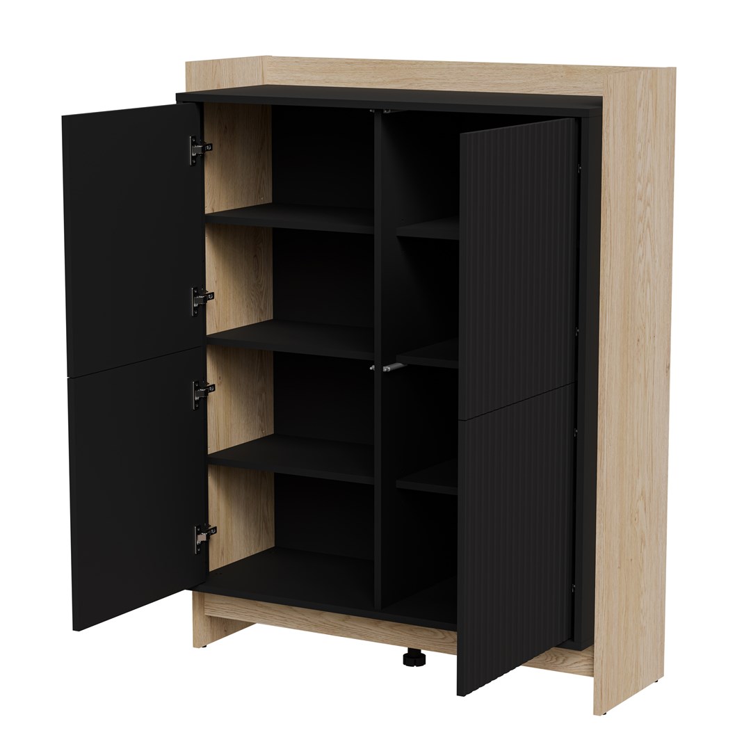 Cama Commode PORTO 100x38x130 eik/zwart