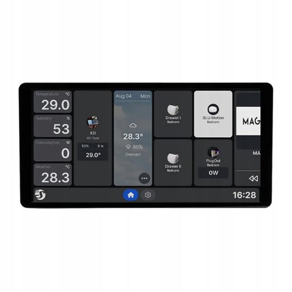 Bedieningspaneel Shelly Display X2i 6,95" Wi-Fi Bluetooth Smart Home, zwart