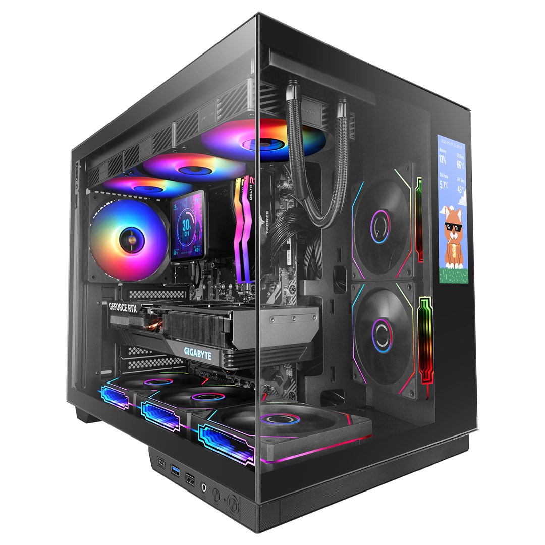 Mars Gaming MCMIRAGE computerbehuizing Midi Tower Zwart