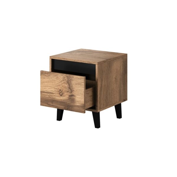 NORD nachtkastje 2 stuks. 40x38x45 cm eiken wotan/antraciet