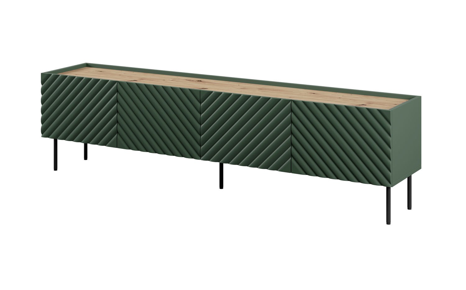 4D RTV-kast ONDA 200x40xH54,35 groen (staand of aan de muur)