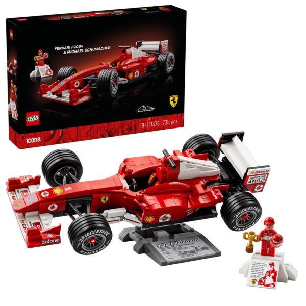 LEGO ICONS 11375 Ferrari F2004 & Michael Schumacher