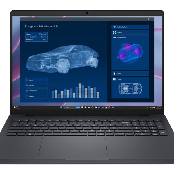 DELL Pro Max 16 MC16255 Copilot+ PC AMD Ryzen AI 5 PRO 340 Laptop 40,6 cm (16") Full HD+ 16 GB LPDDR5x-SDRAM 256 GB SSD Wi-Fi 7 (802.11be) Windows 11 Pro Zwart Engels