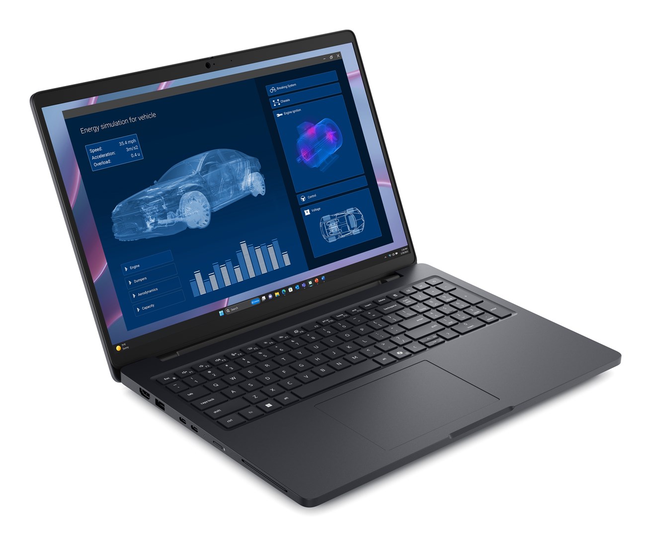 DELL Pro Max 16 MC16255 Copilot+ PC AMD Ryzen AI 5 PRO 340 Laptop 40,6 cm (16") Full HD+ 16 GB LPDDR5x-SDRAM 256 GB SSD Wi-Fi 7 (802.11be) Windows 11 Pro Zwart Engels