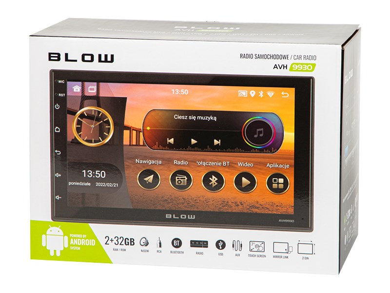 Radio BLOW AVH-9930 2DIN 7" GPS Android 11
