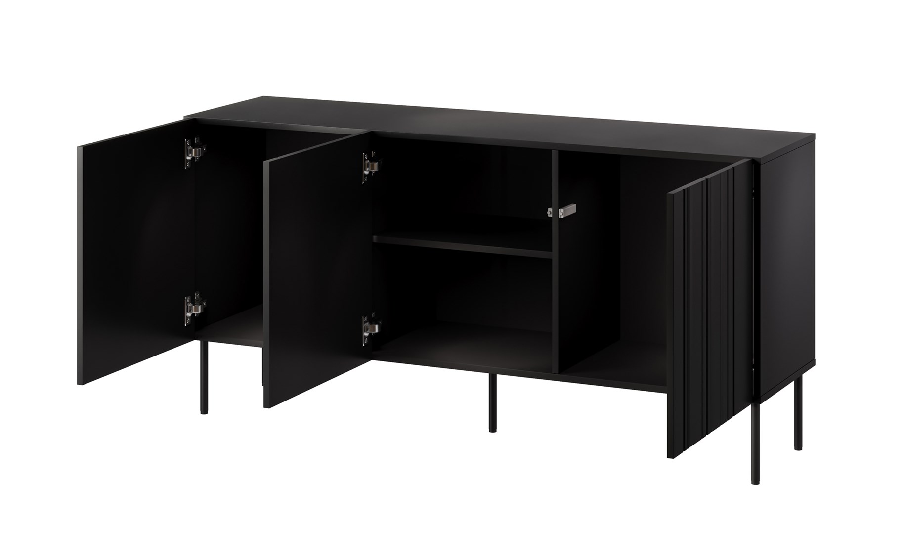 Cama Commode ISLA 150,5x40x75 matzwart