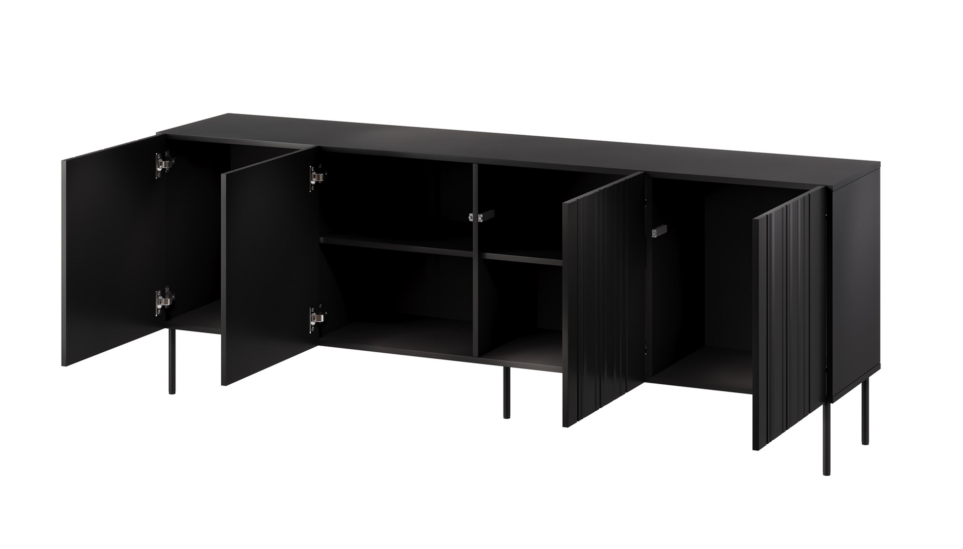 Cama Commode ISLA 200x40x75 matzwart