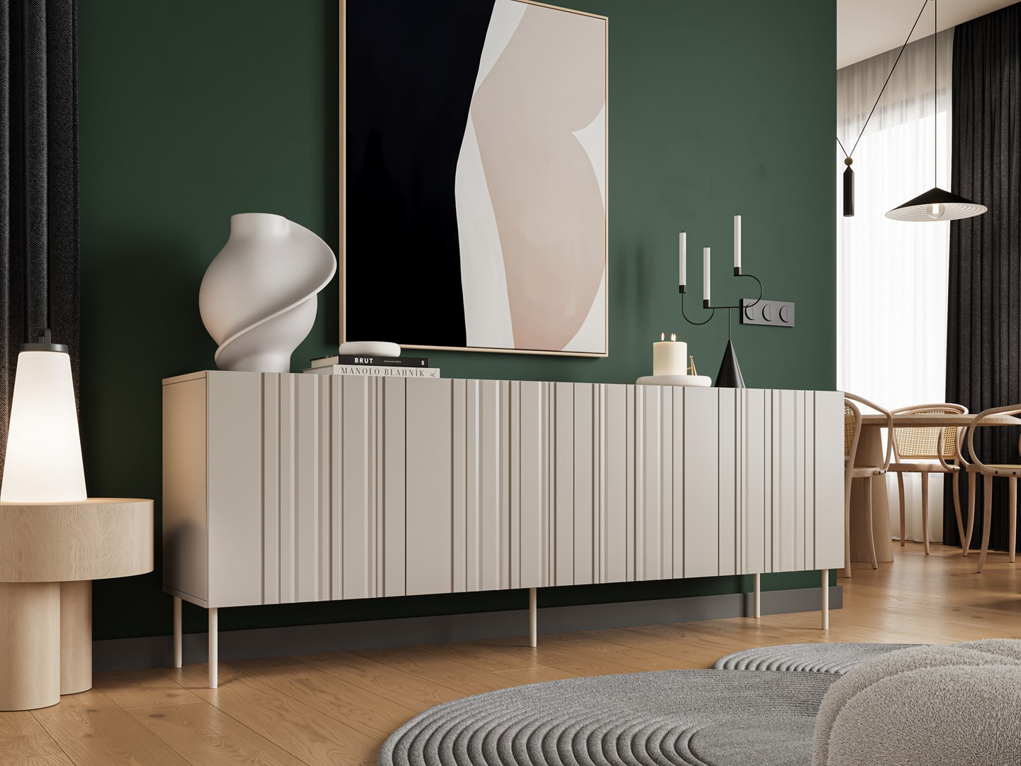 Cama ISLA ladekast 200x40x75 kasjmier mat