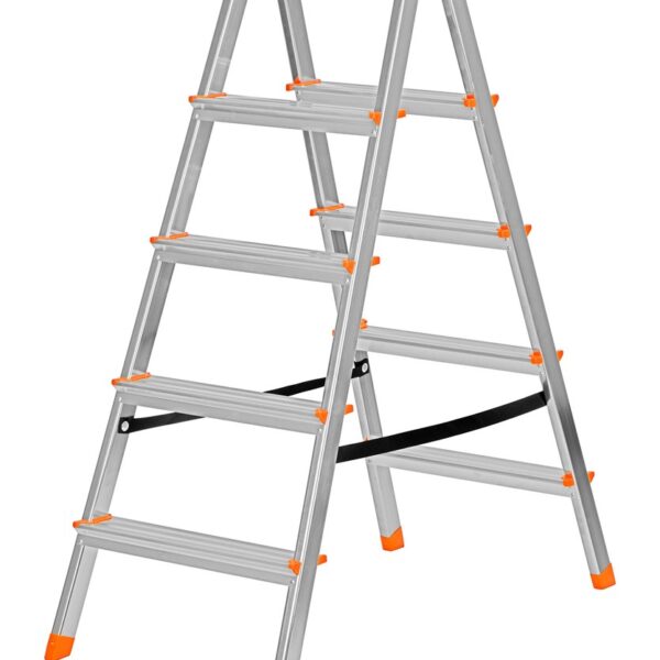 Krause Dopplo Dubbelzijdige trapladder Zilver