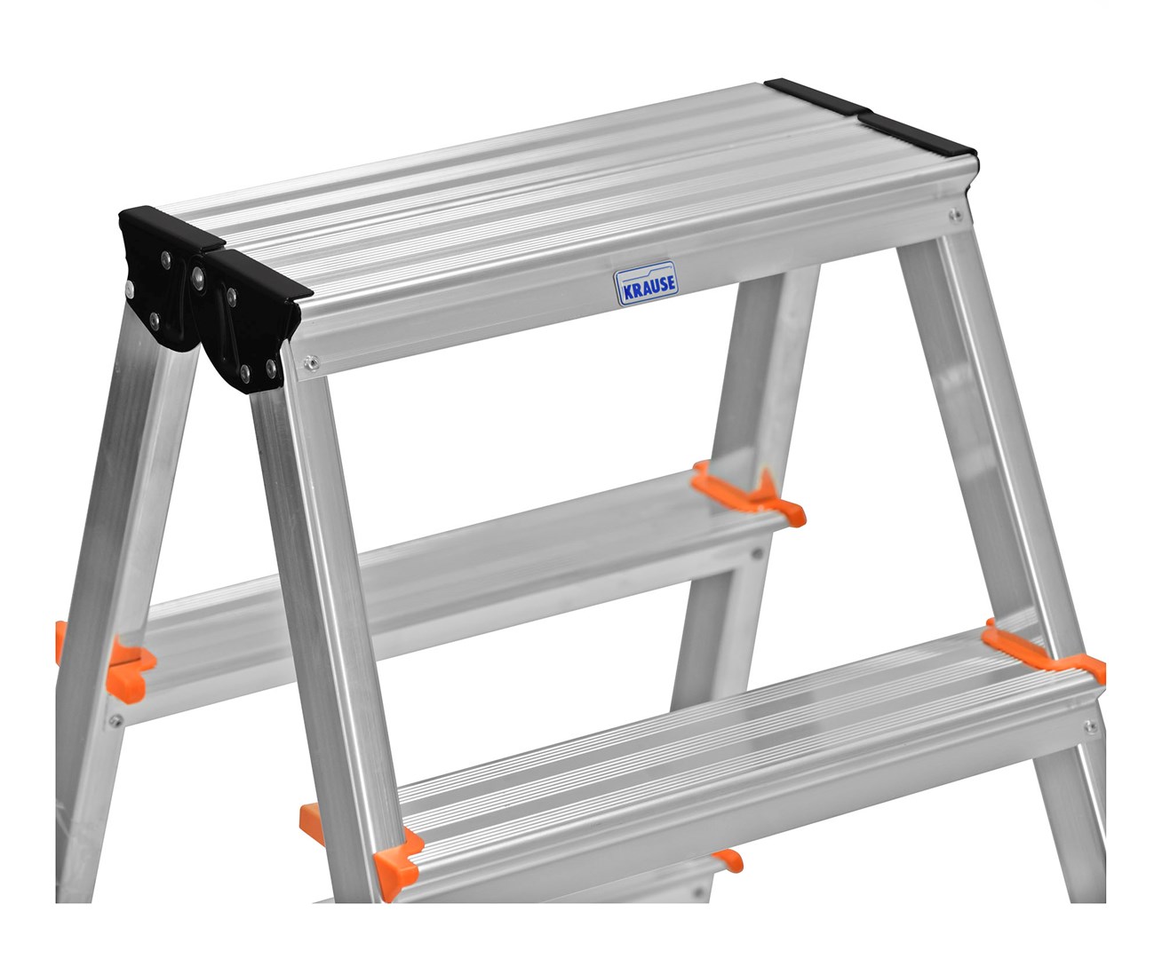Krause Dopplo Dubbelzijdige trapladder Zilver