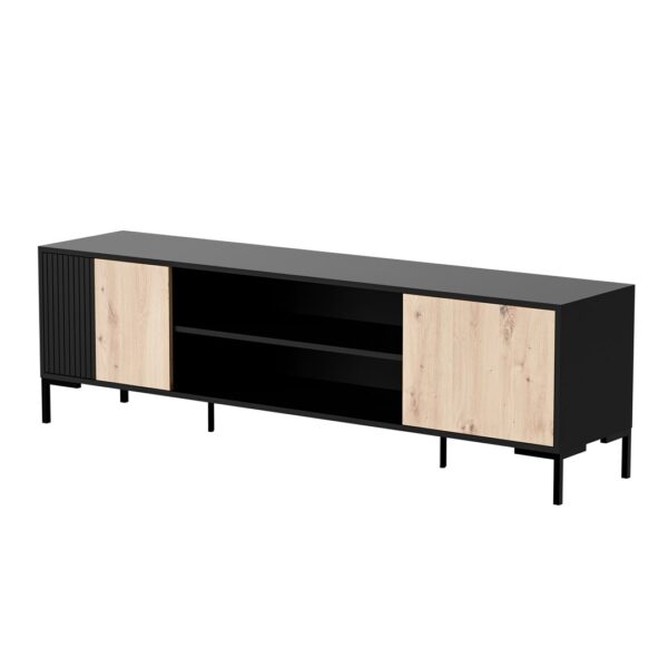 Cama RTV kast MERCI RTV kast 180 x 40 x 53,5 cm zwart/eiken artisan