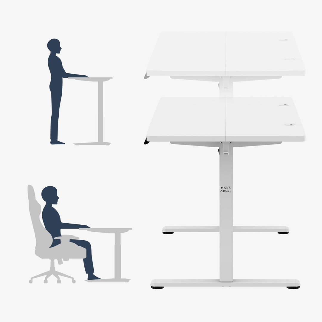 Elektrisch bureau Leader 7.3 White