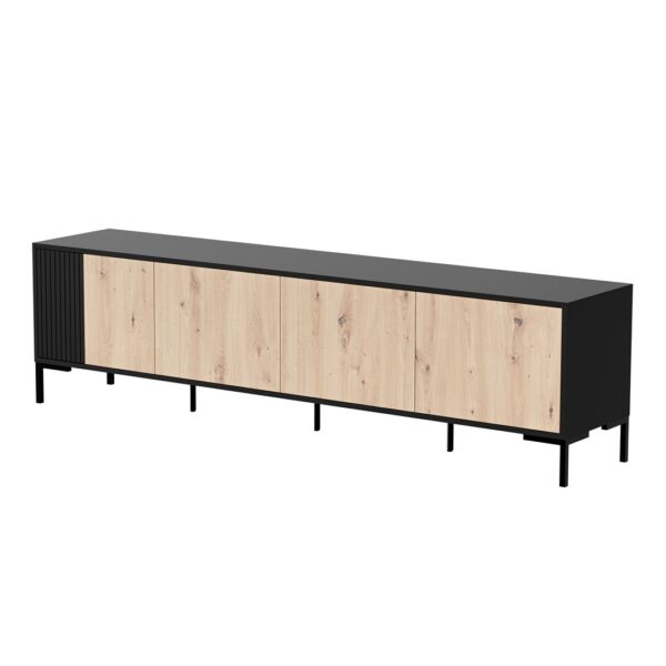 Cama MERCI RTV kast 200 x 40 x 54 cm zwart/eiken artisan