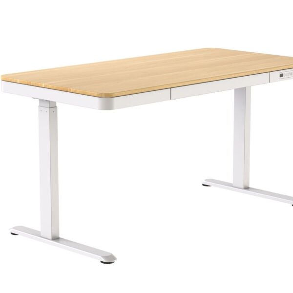 ACTIVEJET bureau met elektrische hoogteverstelling 120x60 ET119S wit/eiken