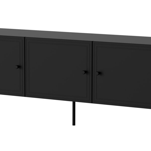 RTV 3D kast PALAZZO BIS 151x40x60 zwart mat