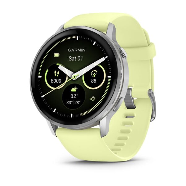 Garmin Venu 010-03014-02 smartwatch / sport watch 3,56 cm (1.4") AMOLED 45 mm Digitaal 454 x 454 Pixels Touchscreen Zilver Wifi GPS