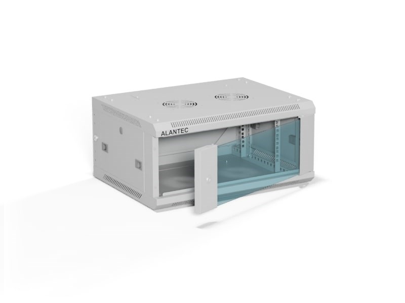 ALANTEC Hangkast 19" 4U 600x450, kleur grijs