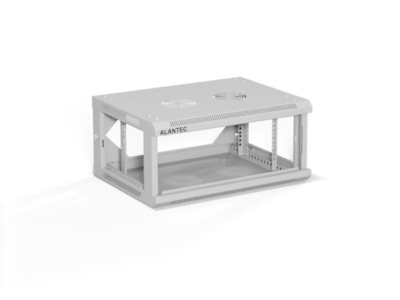 ALANTEC Hangkast 19" 4U 600x450, kleur grijs