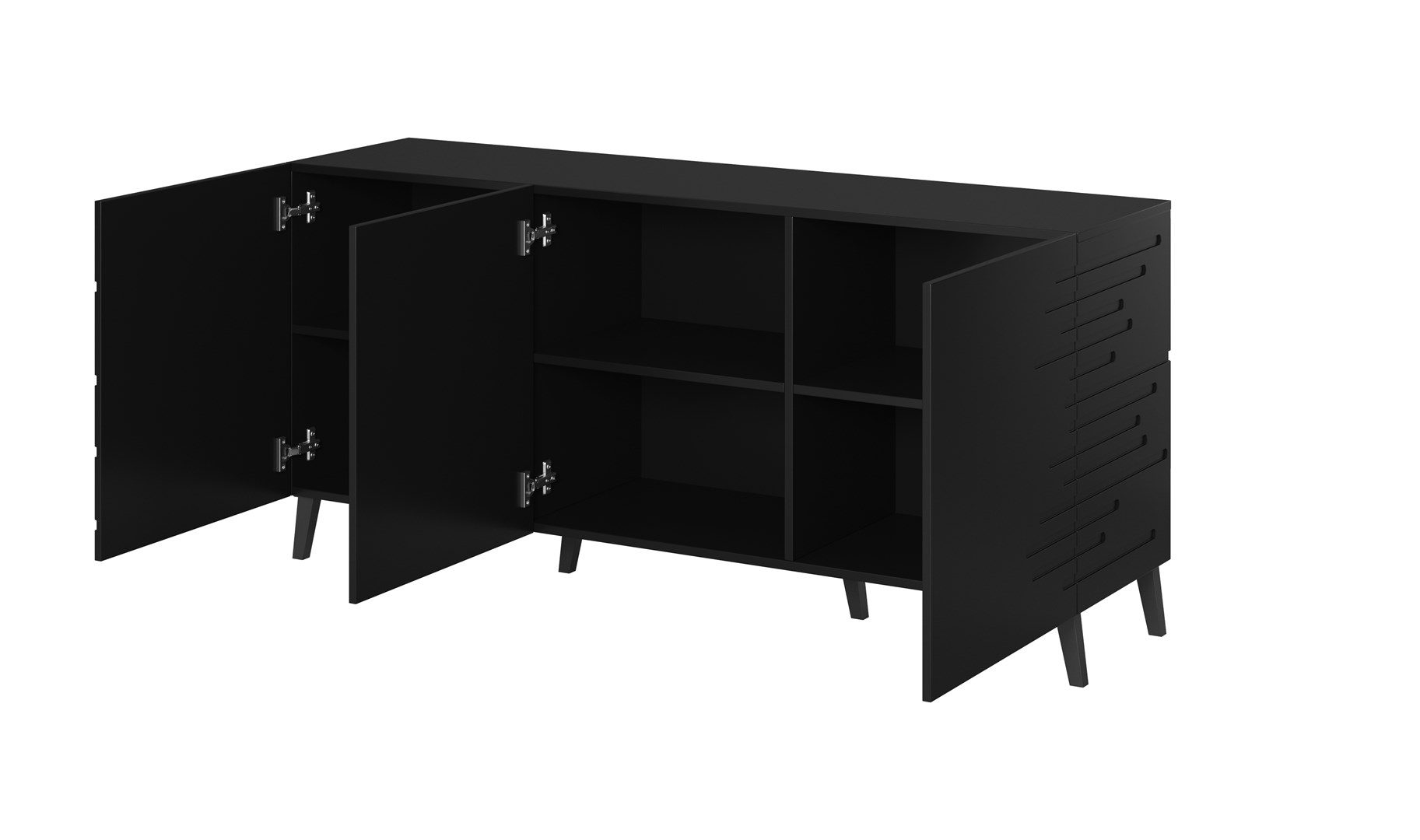 Nova ladekast 155x40x72 Zwart Mat