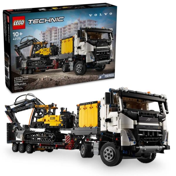 LEGO TECHNIC 42175 Volvo FMX vrachtwagen en EC230 Electric graafmachine