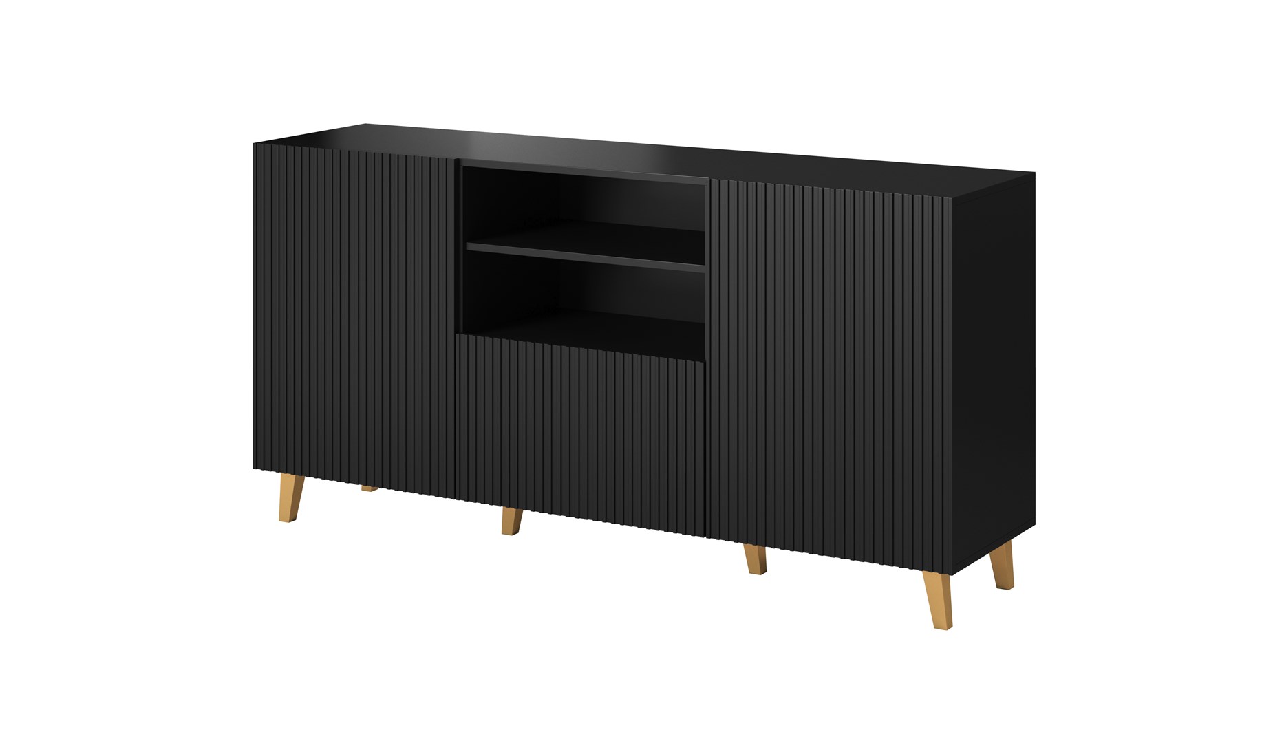 Cama Commode PAFOS 150x42x82 Zwart mat