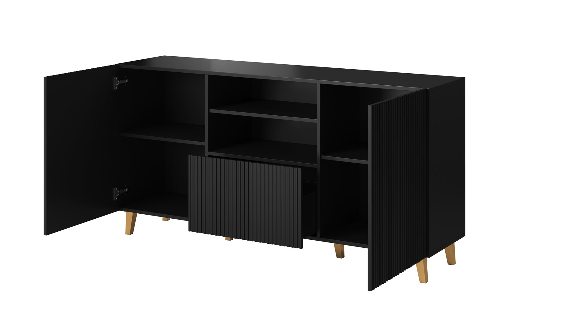 Cama Commode PAFOS 150x42x82 Zwart mat
