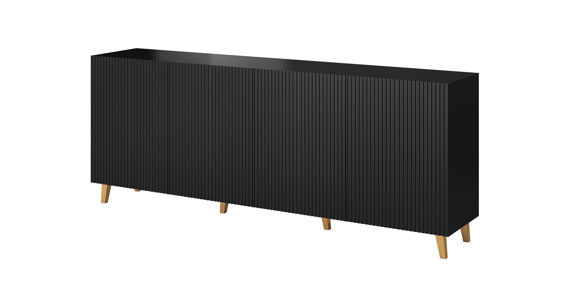 Cama Commode PAFOS 200x42x82 Zwart mat