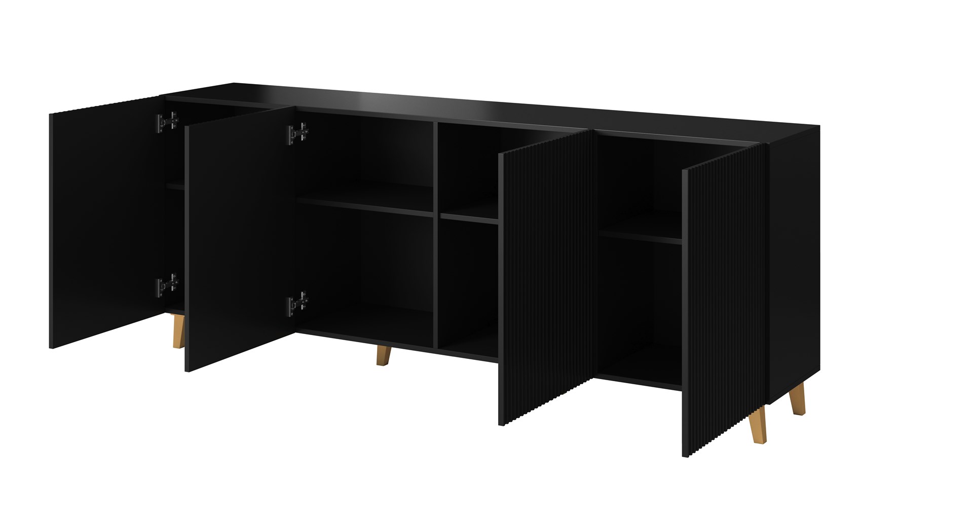 Cama Commode PAFOS 200x42x82 Zwart mat