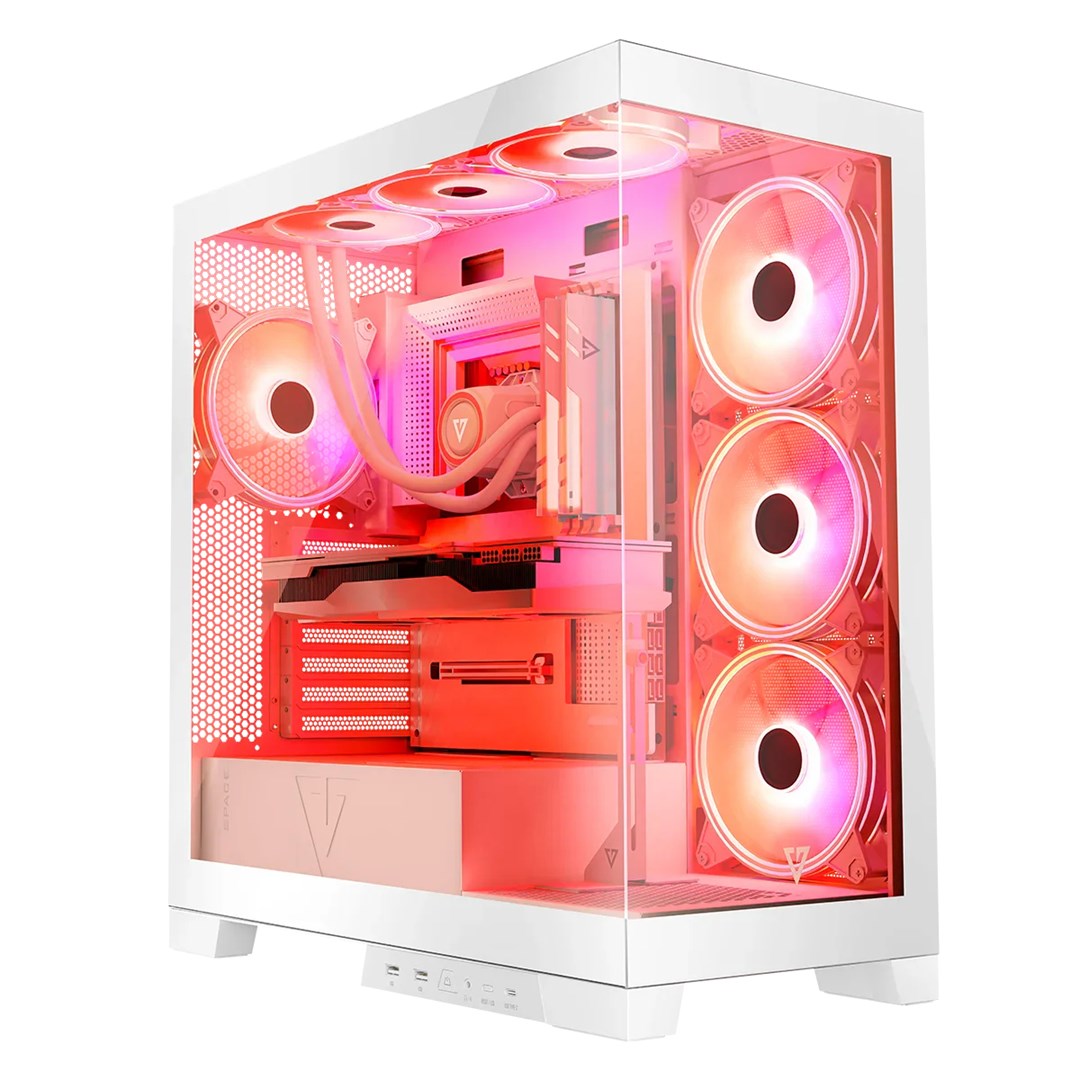 Modecom Volcano SPACE APEX ARGB MIDI Midi Tower Wit