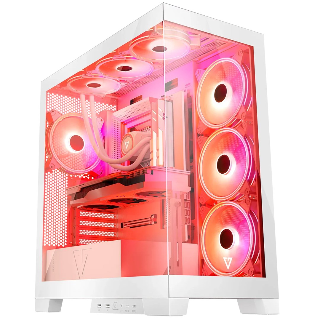 Modecom Volcano SPACE APEX ARGB MIDI Midi Tower Wit