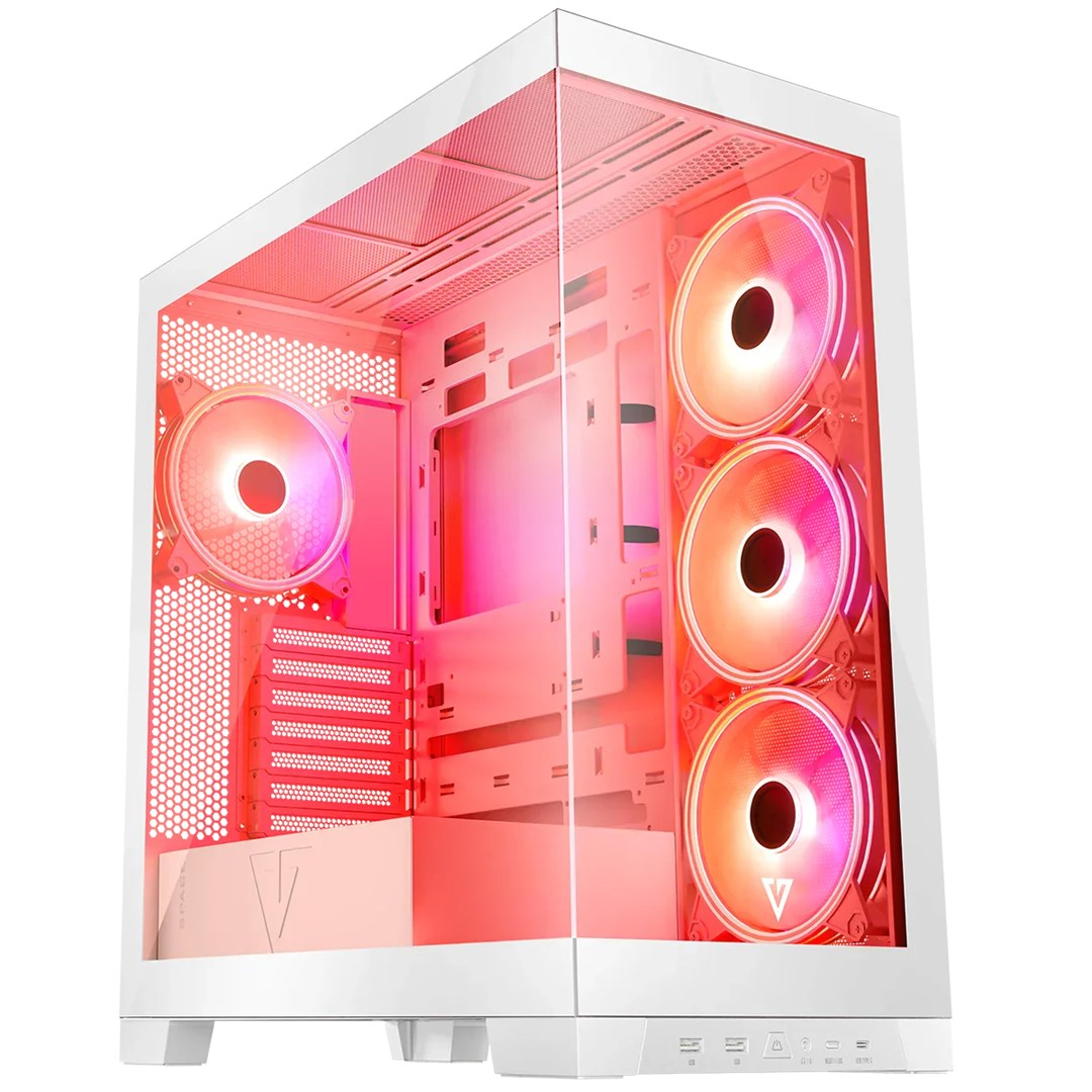 Modecom Volcano SPACE APEX ARGB MIDI Midi Tower Wit