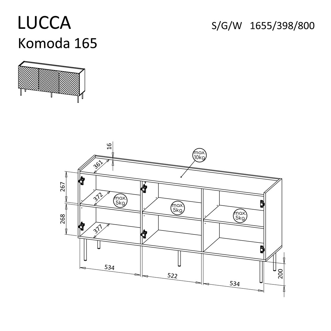 Cama LUCCA 490384 ladenkast