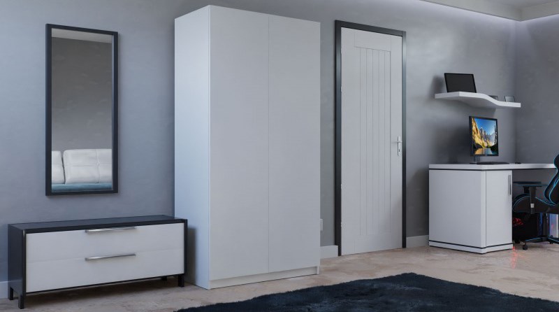 Garderobe SD-90 Wit
