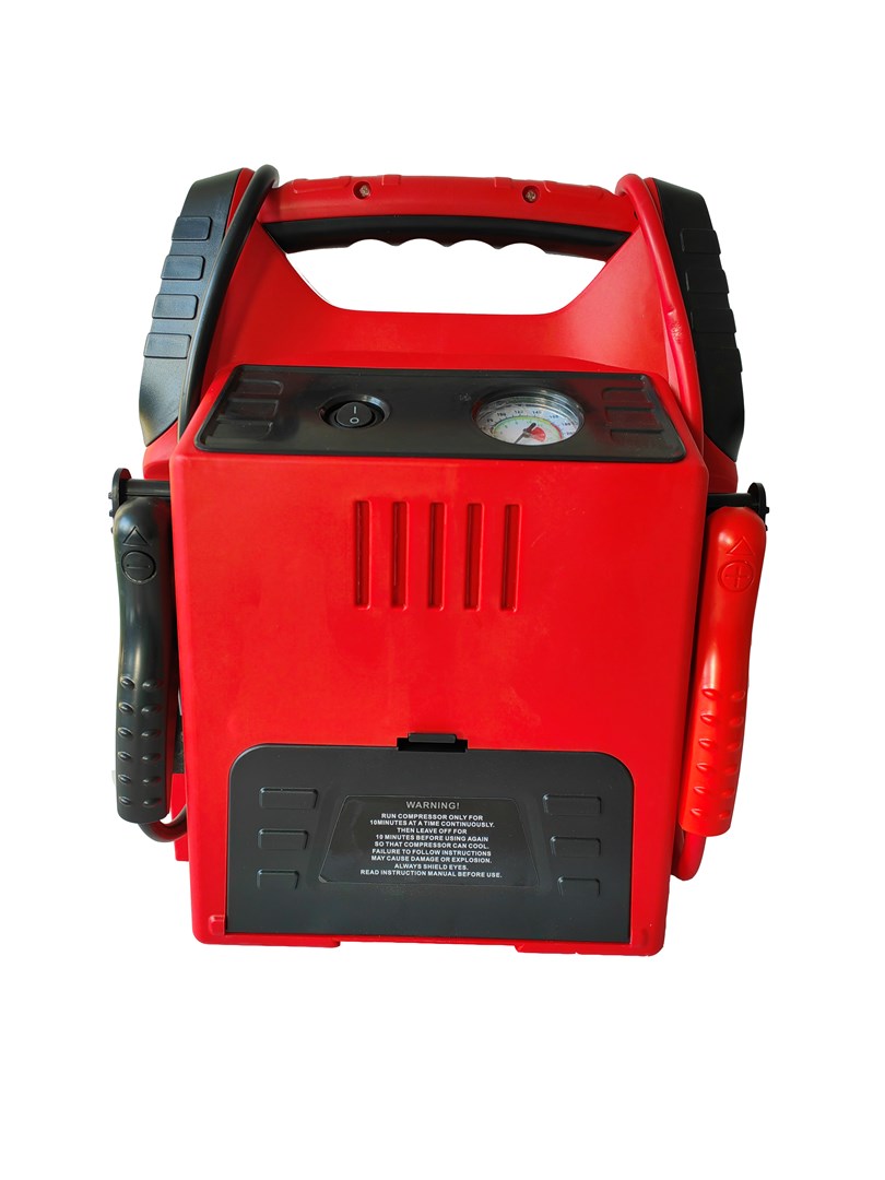 Jumpstarter, compressor, gelijkrichter 5-in-1