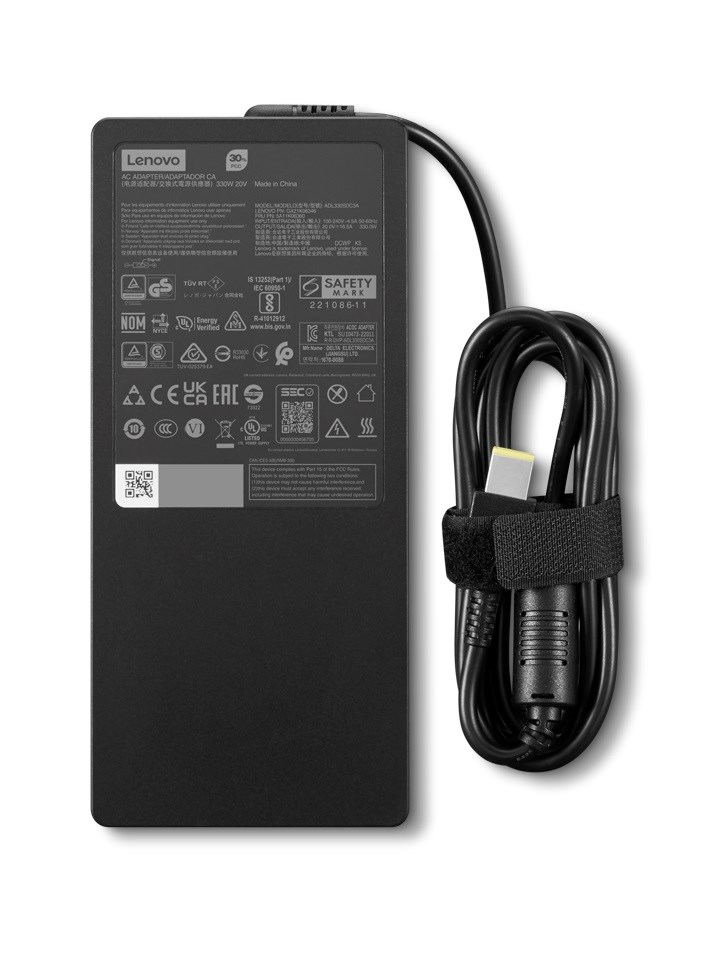 Lenovo Legion Slim 330W GaN AC-adapter Zwart
