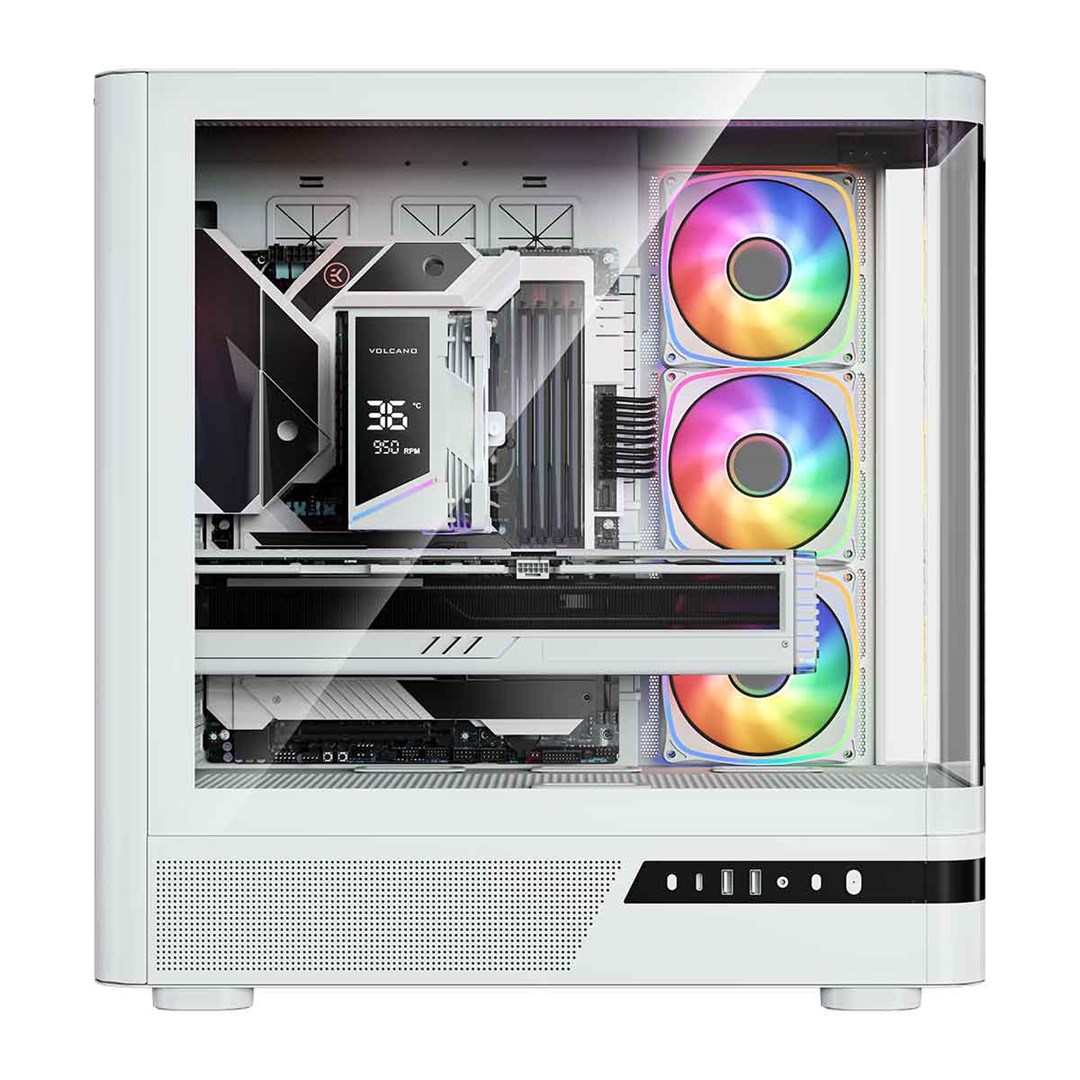 MODECOM computerkast Volcano AQ200 ARGB Midi Wit