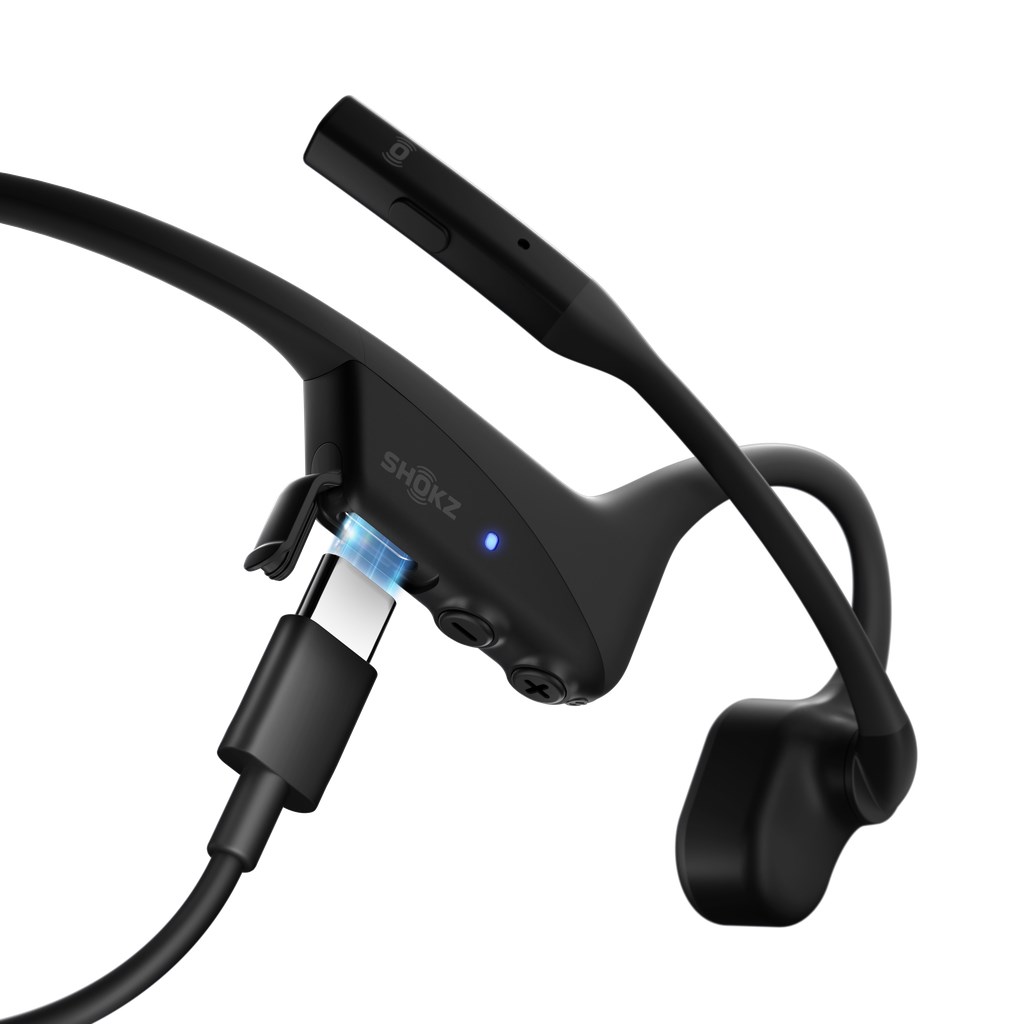 SHOKZ C120-AA-BK hoofdtelefoon/headset Draadloos oorhaak Kantoor/callcenter USB Type-A Bluetooth Zwart
