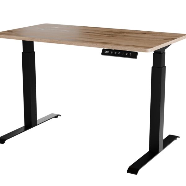 Bureau met elektrische hoogteverstelling MOON 121x67x72-120 zwart/tan