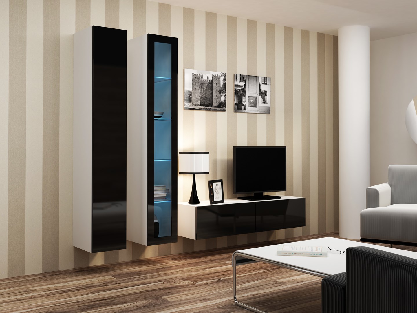 Cama WIG VIGO180 b/c woonkamerkast Vitrinekast