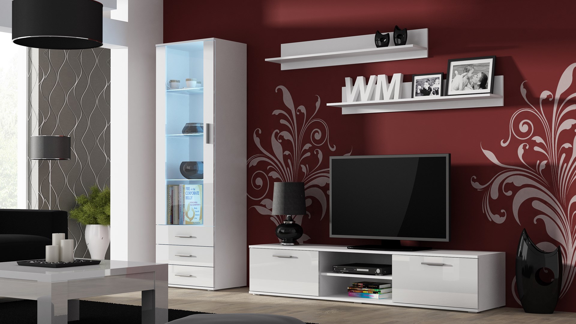 Cama SOHOWITS1 BI/BI woonkamerkast Vitrinekast
