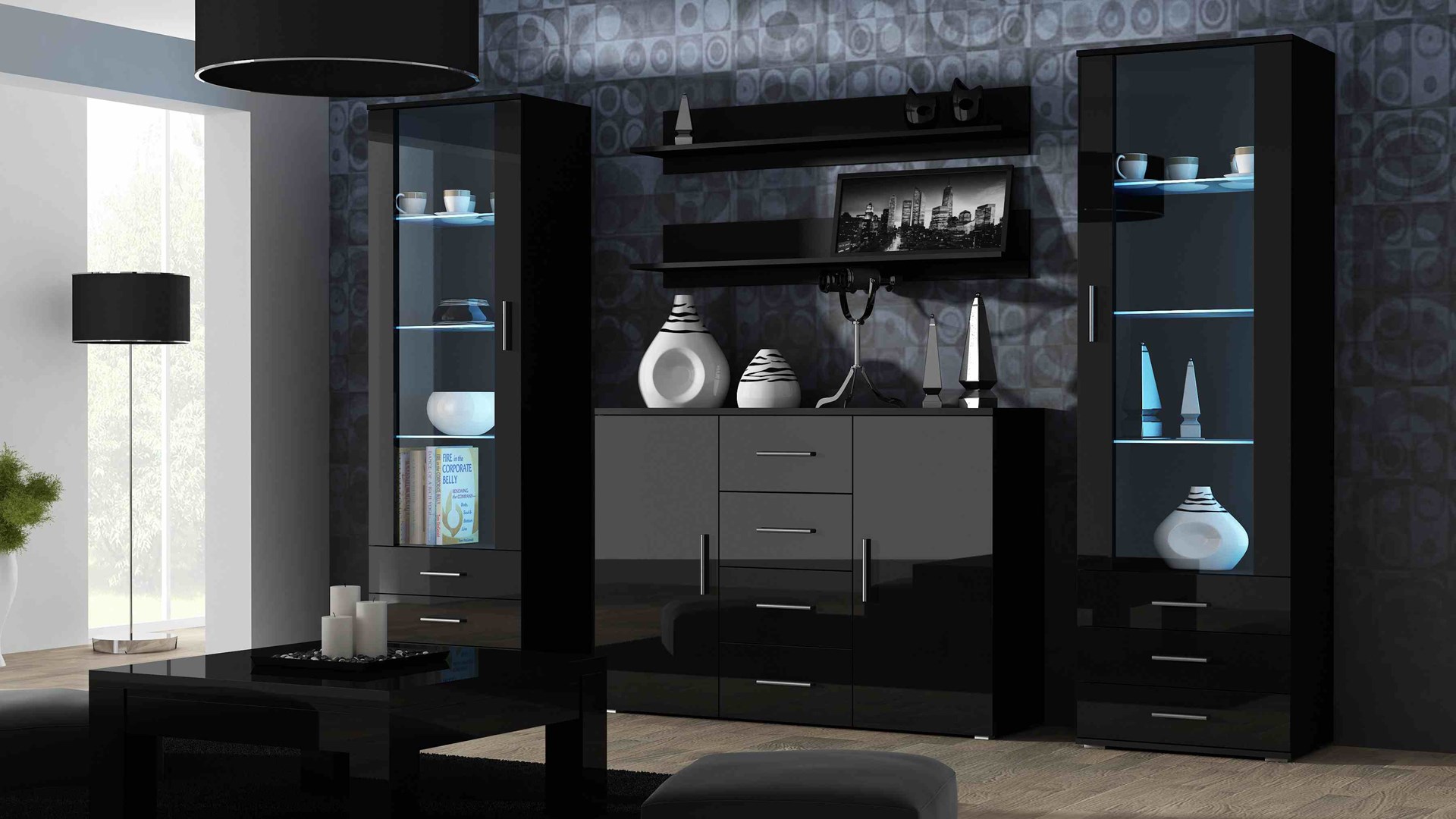 Cama SOHOWITS1 CZ/CZ woonkamerkast Vitrinekast