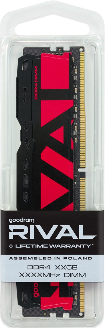 Goodram *DDR4 Rival Radiant 16GB (2* 8)/3200 CL16 Red geheugenmodule 2 x 8 GB 3200 MT/s 288-pin DIMM