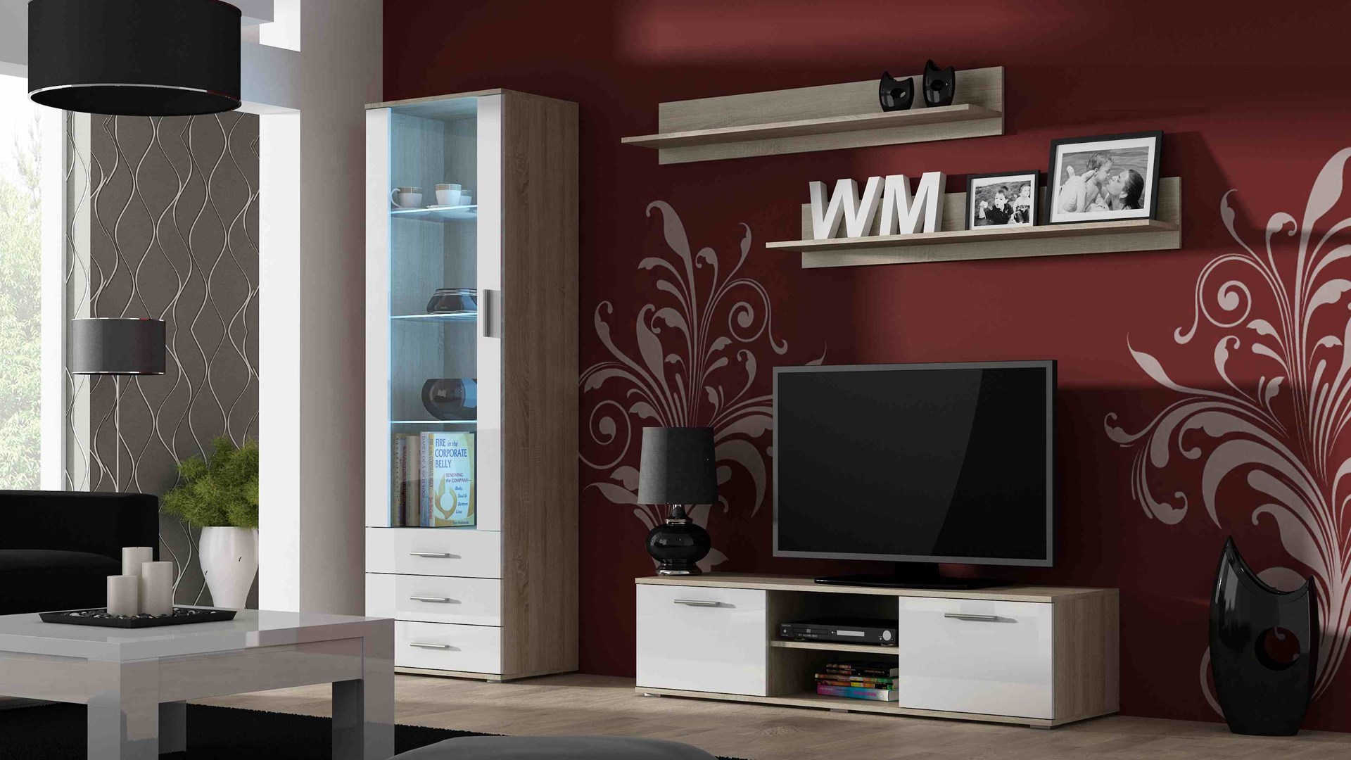 Cama SOHOWITS1 DS/BI woonkamerkast Vitrinekast