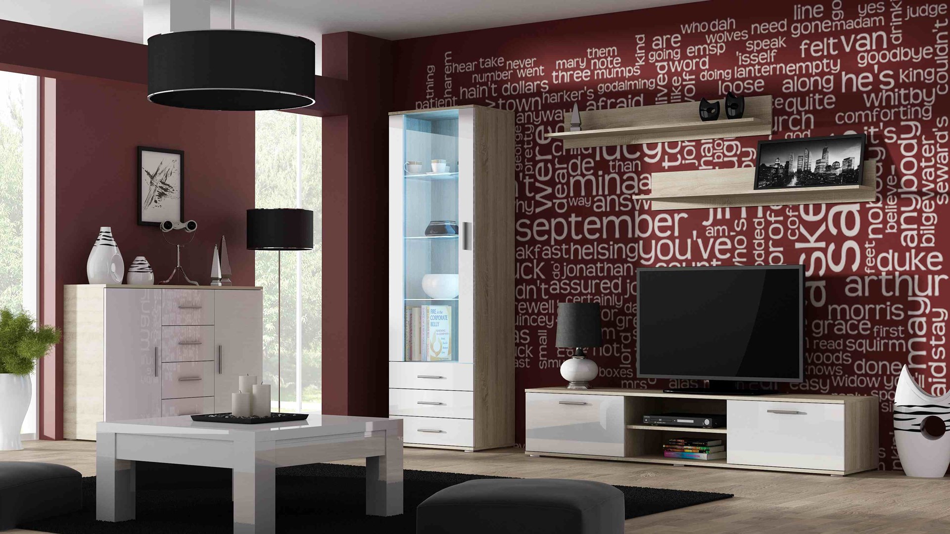 Cama SOHOWITS1 DS/BI woonkamerkast Vitrinekast