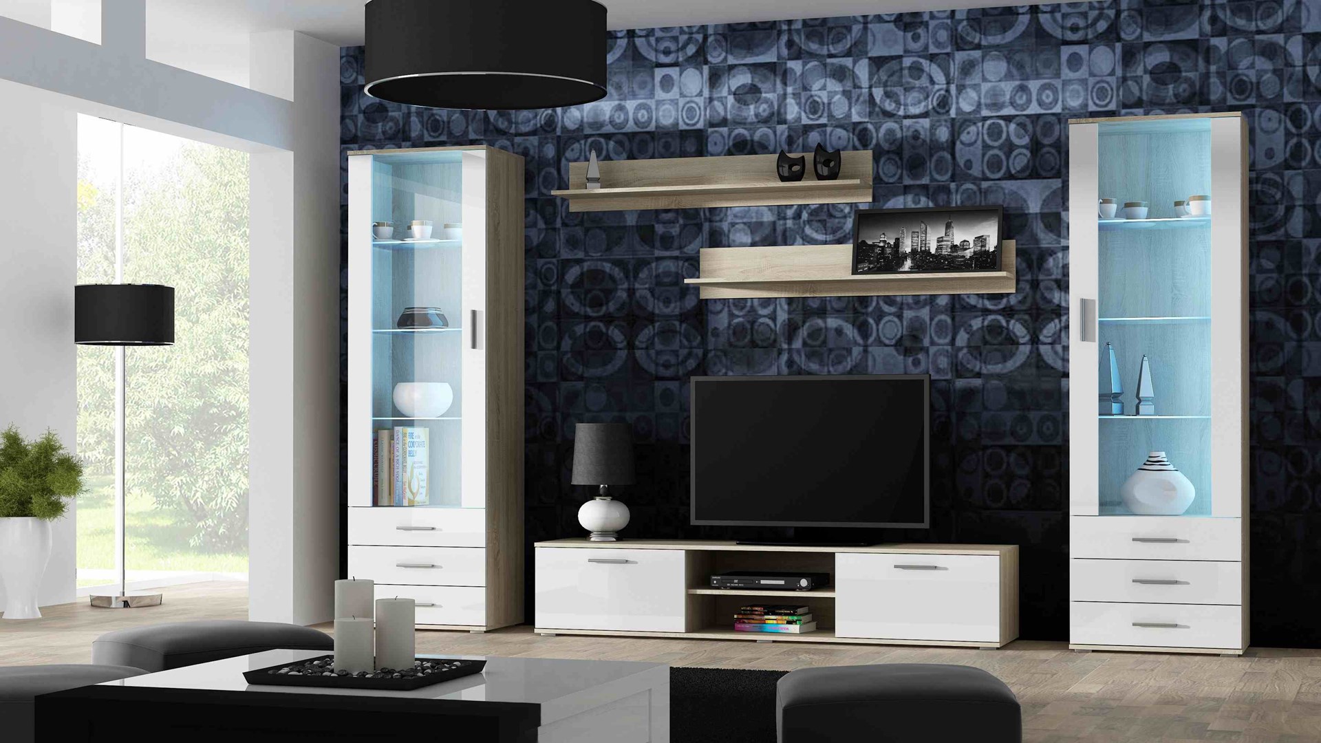 Cama SOHOWITS1 DS/BI woonkamerkast Vitrinekast