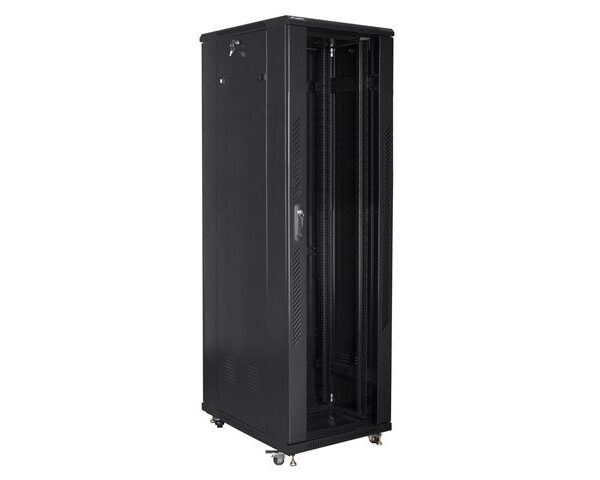 LANBERG VRIJSTAANDE RACKKAST 19" 42U 600x1000 ZWART, GLAZEN DEUR