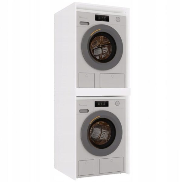 KAST VOOR WASMACHINE EN DROGER POLA TWIN WIT