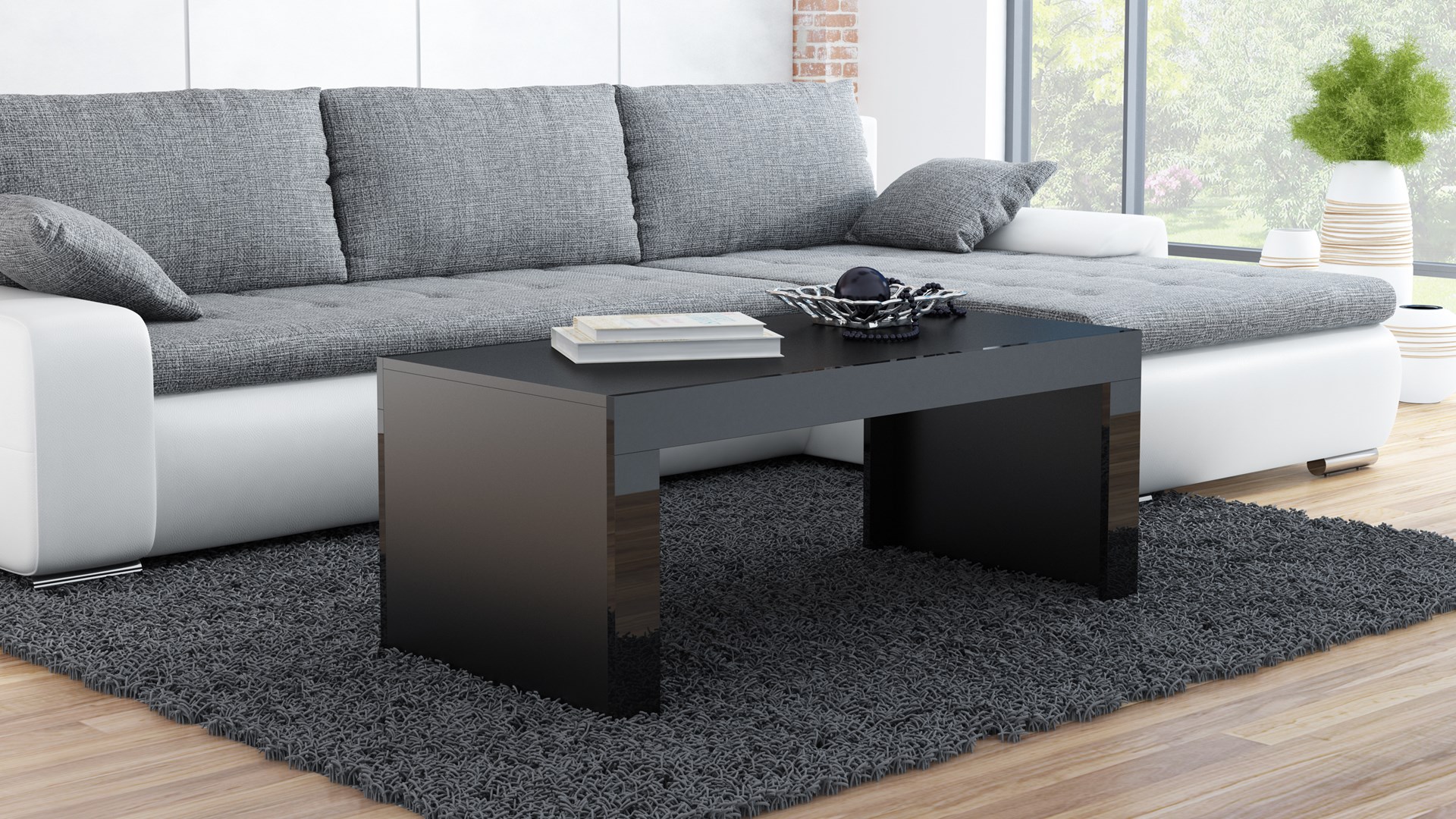 Cama TESS120 CZ/CZ salontafel Koffietafel Rechthoekige vorm 2 poot/poten