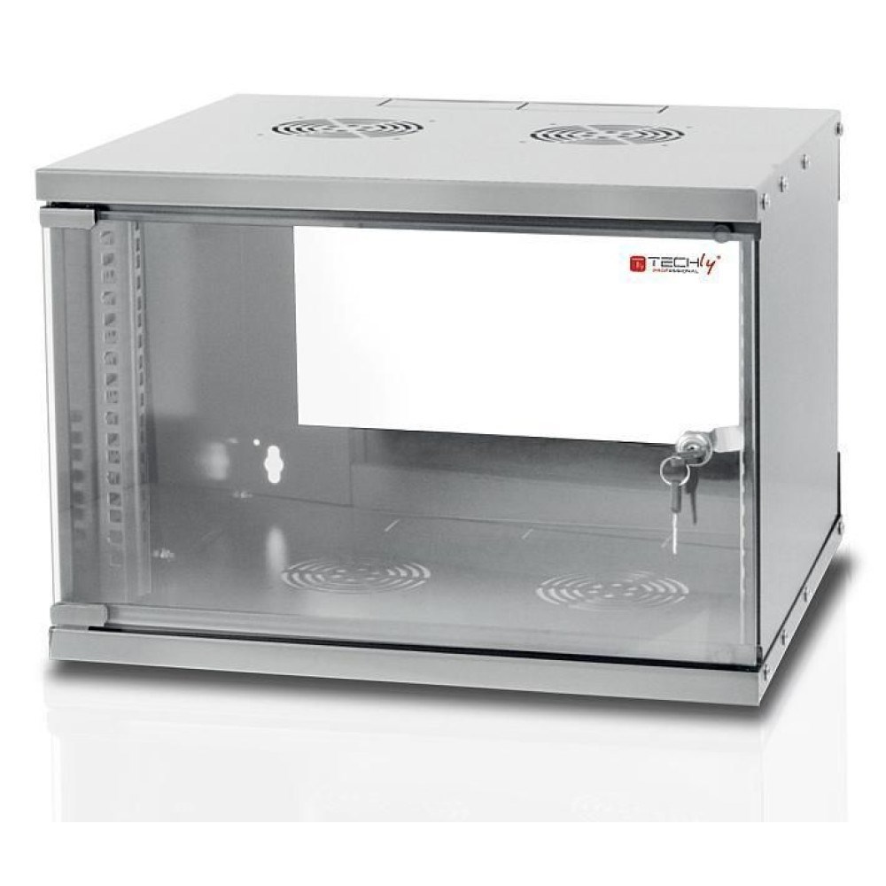 Techly I-CASE EL-1006G45 rack 6U Wandrek Grijs