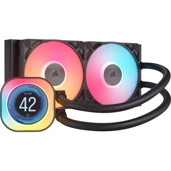 Corsair iCUE LINK TITAN 240 RX LCD Processor Luchtkoeler 12 cm Zwart 1 stuk(s)